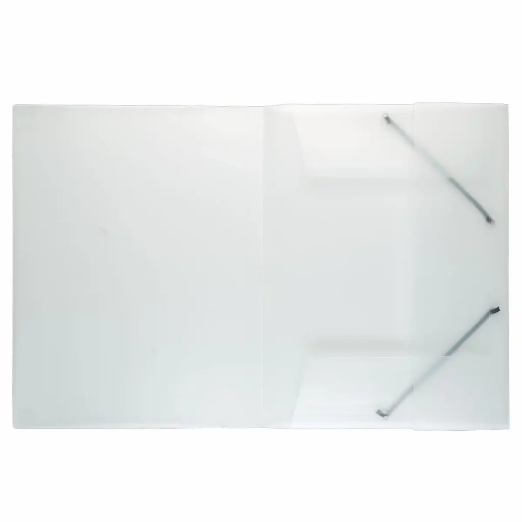 Idena Sammelmappe aus PP mit Gummizug in transluzenter weiß im Format DIN A3
