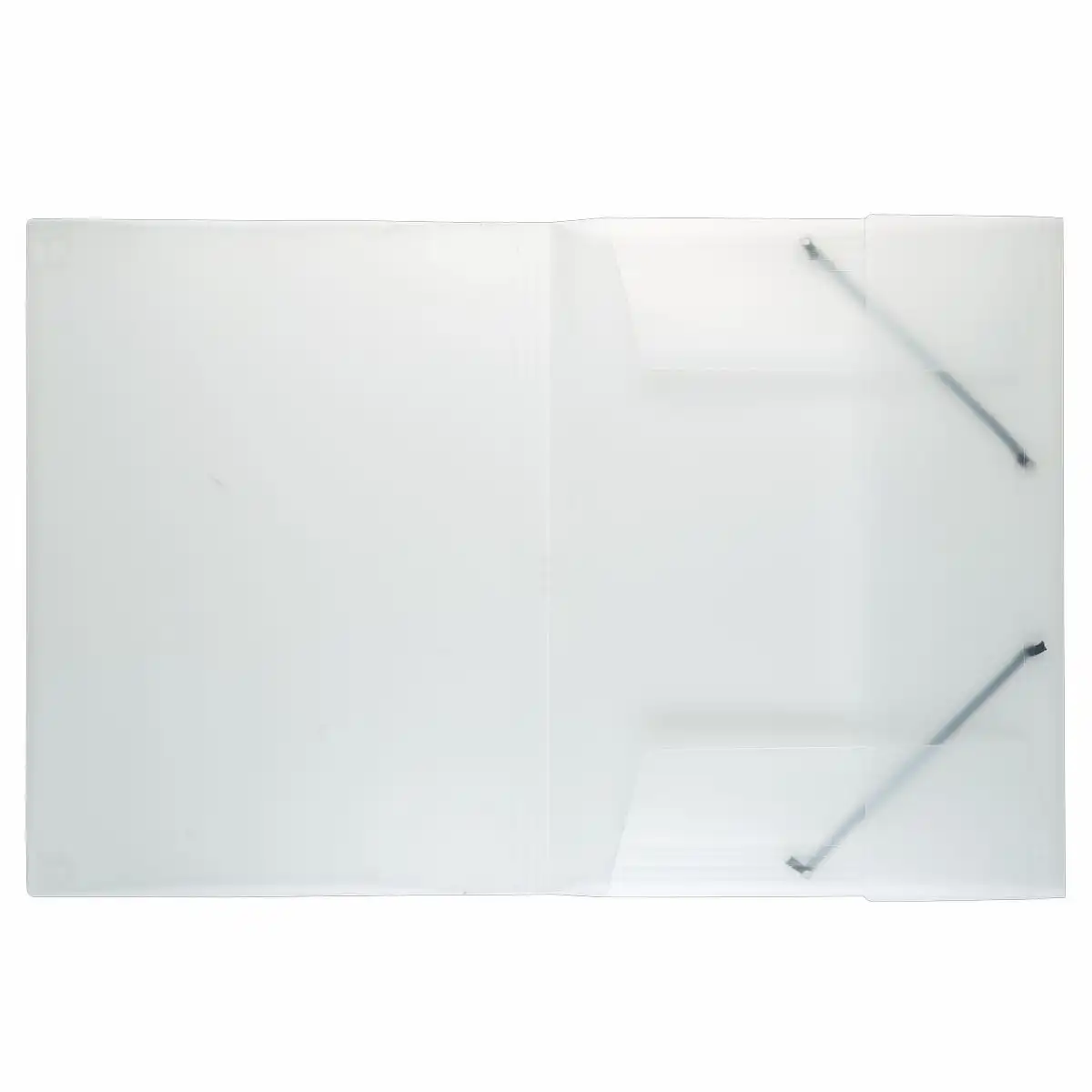 Idena Sammelmappe DIN A3 transluzent weiß - 3 Idena Sammelmappe aus PP mit Gummizug in transluzenter weiß im Format DIN A3