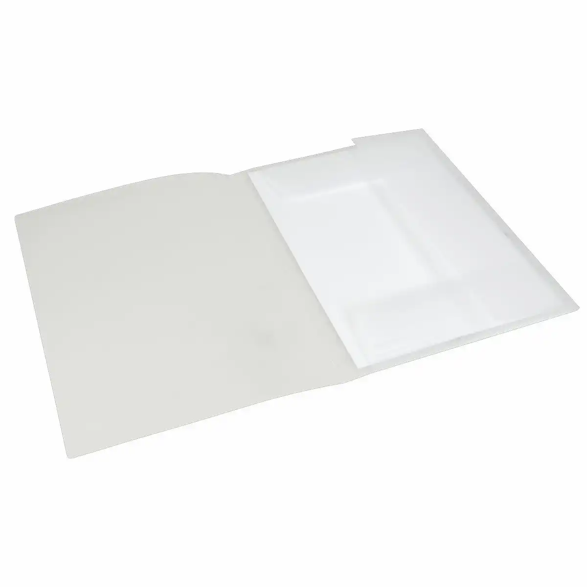 Idena Sammelmappe DIN A3 transluzent weiß - 4 Idena Sammelmappe aus PP mit Gummizug in transluzenter weiß im Format DIN A3