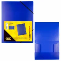 Idena Sammelmappe aus PP mit Gummizug in transluzenter blau im Format DIN A3