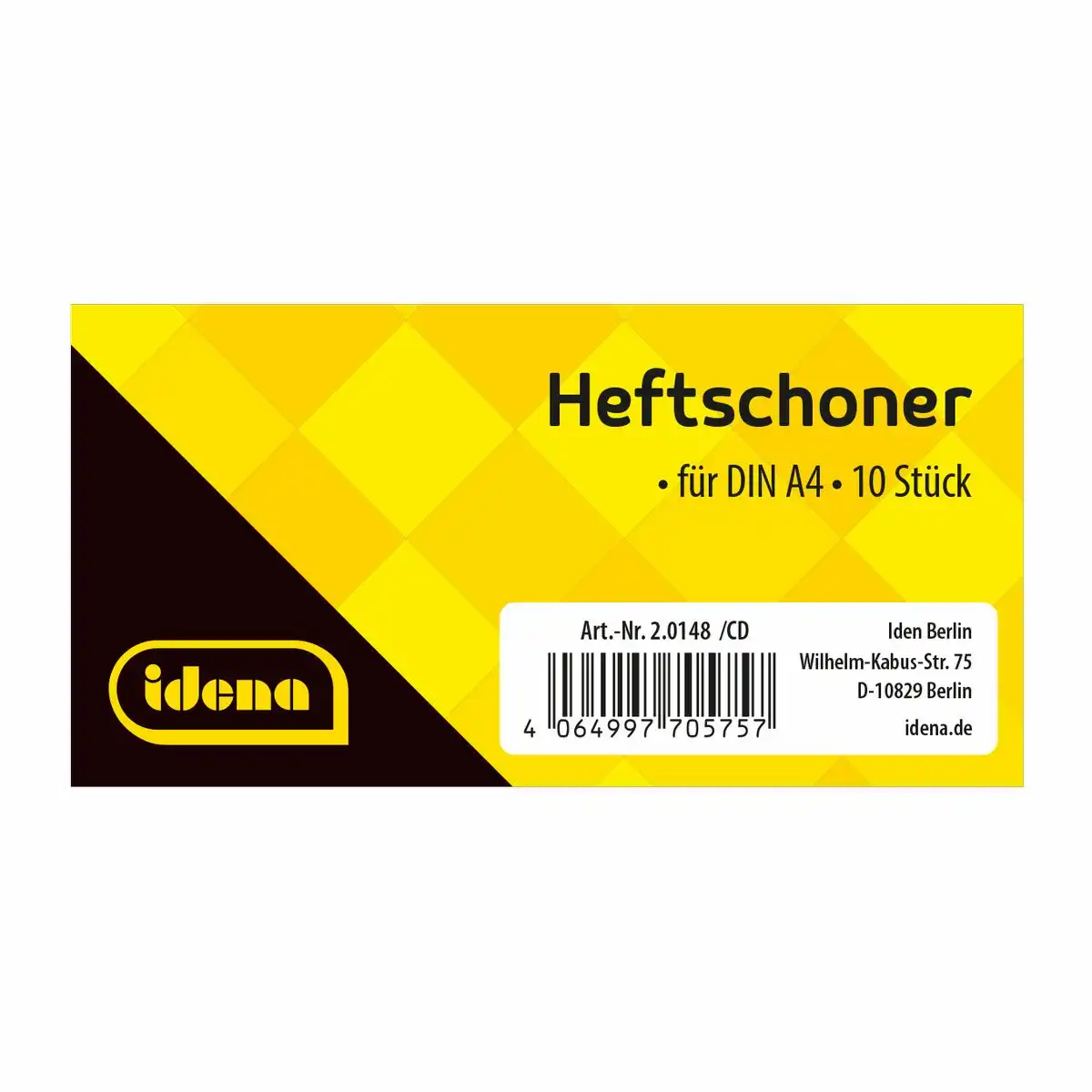 20148_01 Idena Heftschoner DIN A4 farblos aus Kunststoff 120 µm – 10er Set