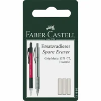 FABER-CASTELL Ersatzradierer Grip Matic 1375/77 weiß 3 Stück Blister