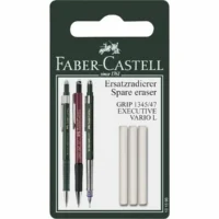 FABER-CASTELL Ersatzradierer Grip 1345/7 weiß 3 Stück Blister