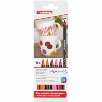 edding Porzellan Pinselstift warmen Farben 1-4mm 6 Stück