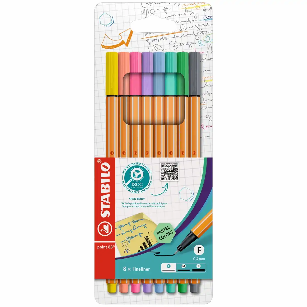 STABILO Fineliner point 88 Pastelfarben 8 Stück