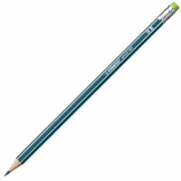 STABILO Bleistift pencil 160 mit Radiergummi HB 18,8cm 12er Pack - HB, petrol