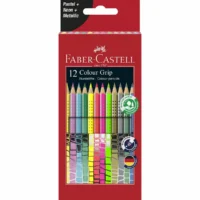 FABER-CASTELL Buntstifte Colour Grip - Sonderfarben Kartonetui, 12 Stück
