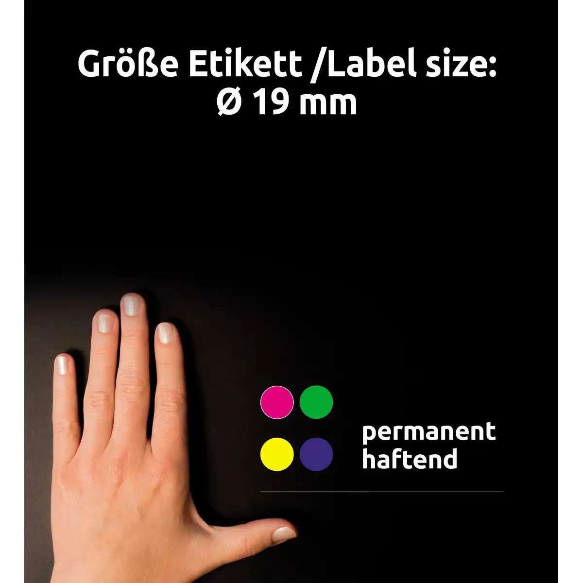 AVERY Zweckform Markierungspunkte permanent blau Ø19mm 250 Stück-3