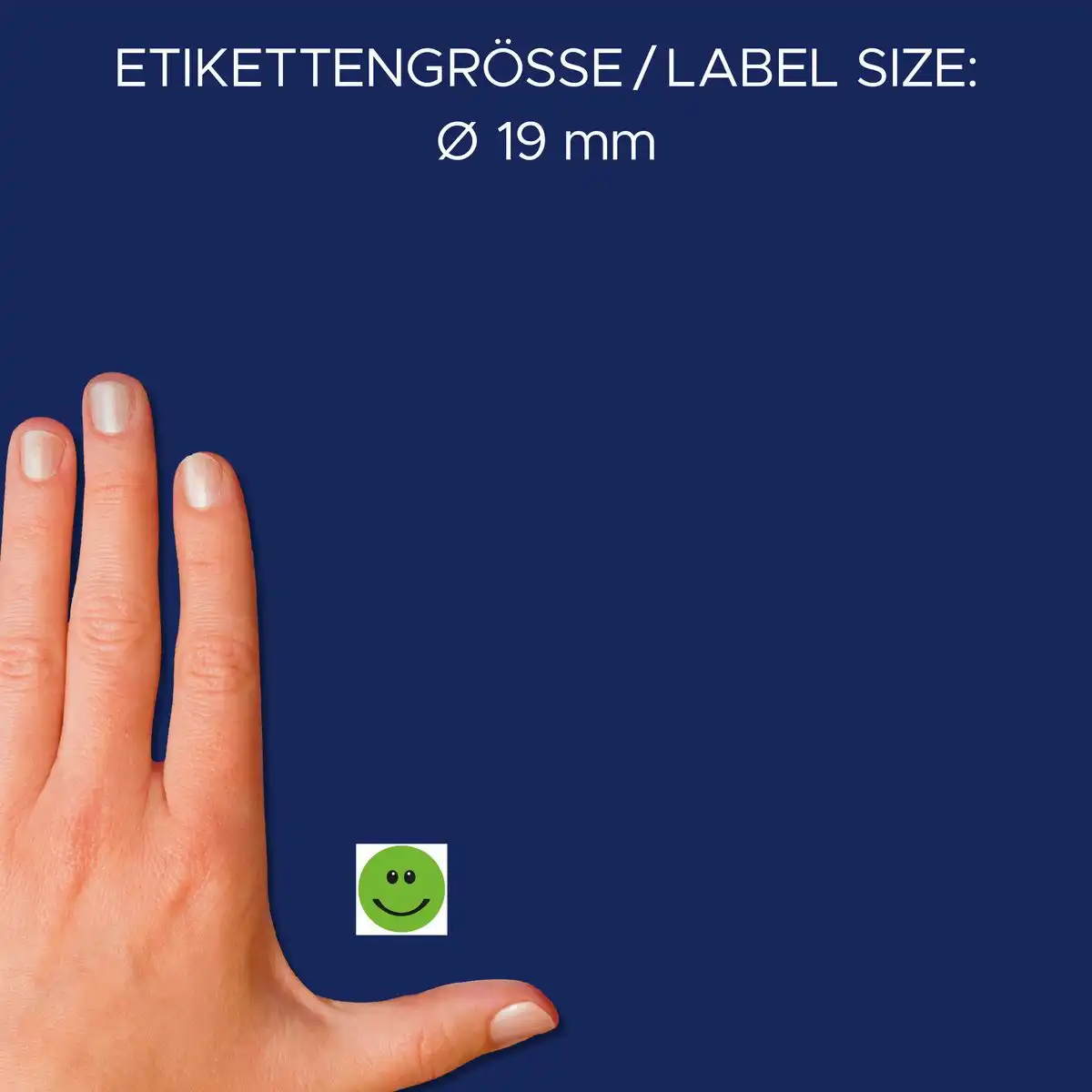 10016770_03 AVERY Zweckform Bewertungspunkte Gesicht positiv grün Ø19mm 250 Stück-3