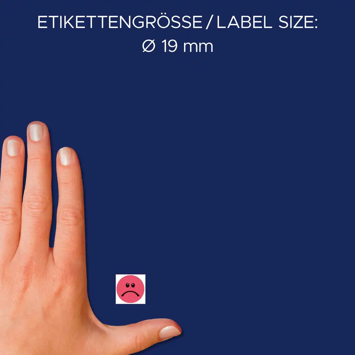 AVERY Zweckform Bewertungspunkte Gesicht negativ rot Ø19mm 250 Stück-3