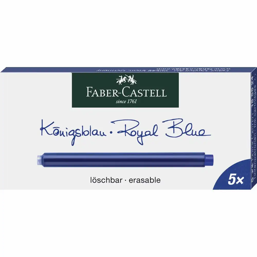 FABER-CASTELL Tintenpatrone Großraum königsblau 5 Stück