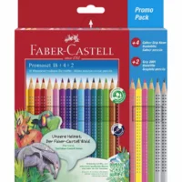 FABER-CASTELL Buntstifte Colour Grip - Promo Pack Kartonetui, 24 Stück