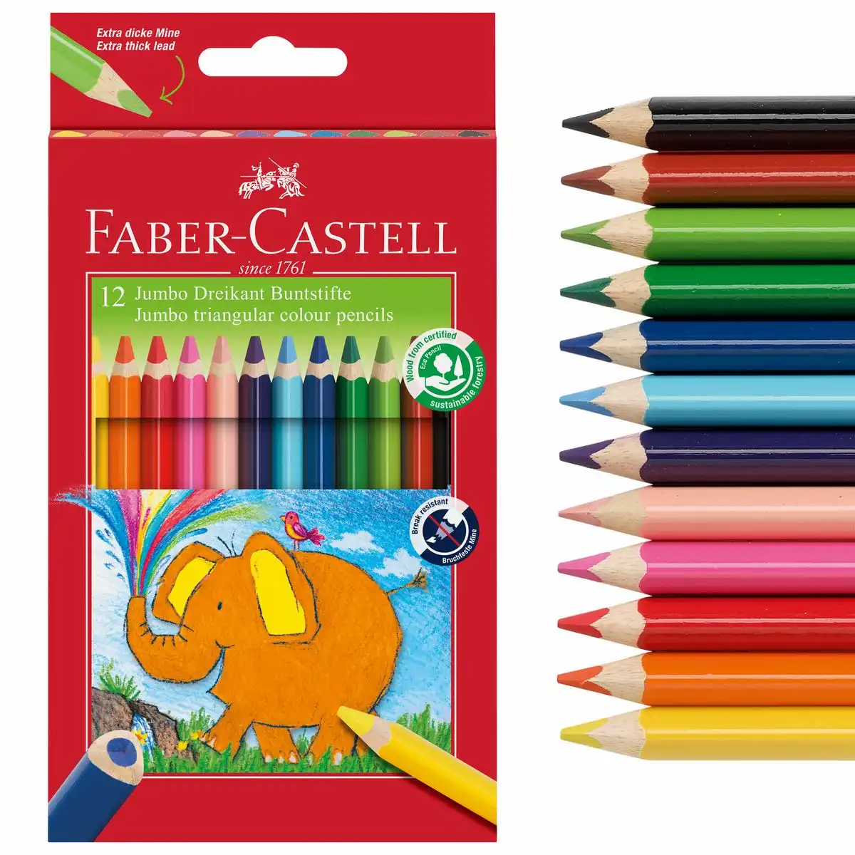 FABER-CASTELL Buntstifte Jumbo Kartonetui