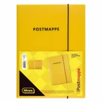 Idena Postmappe mit Gummizug gelb DIN A4 - gelb, Polypropylen