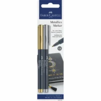 FABER-CASTELL Marker Metallics gold/silber 2 Stück Blister