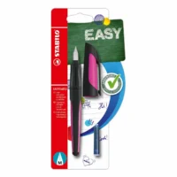 STABILO Schulfüller EASYbuddy M pastell inkl. Patrone Blister - schwarz/magenta