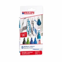 edding Textilmarker 4500 2-3mm 5 Stück Etui - kalte Farben