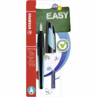 STABILO Schulfüller EASYbuddy M pastell inkl. Patrone Blister - schwarz/hellblau