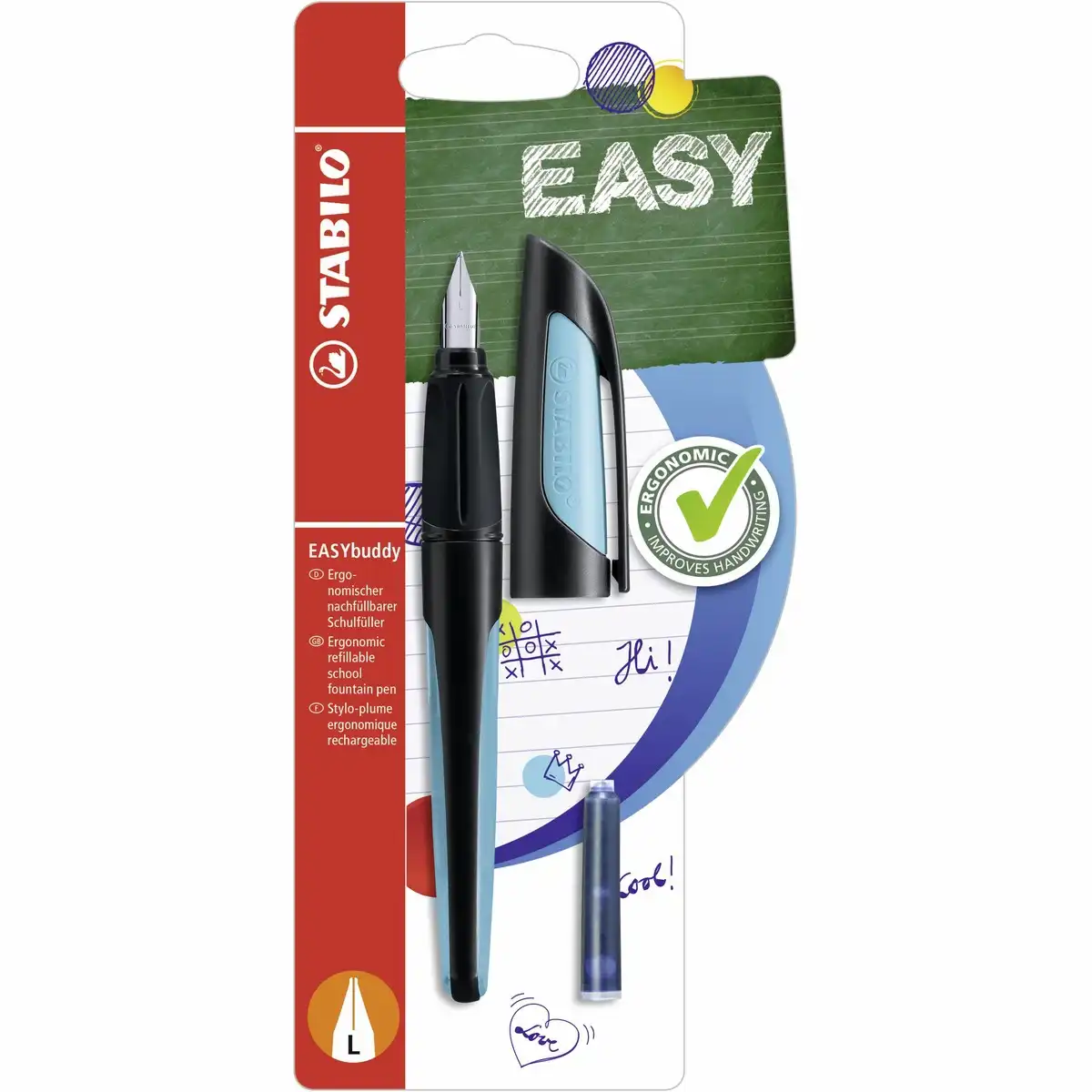 STABILO Schulfüller EASYbuddy L inkl. Patrone Blister
