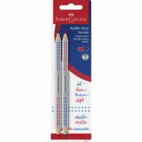 FABER-CASTELL Buntstifte Jumbo Grip Bicolor rot/blau Silbentrennstift 2 Stück Blister