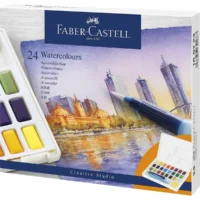 FABER-CASTELL Aquarellfarben 24 Farben in Näpfchen