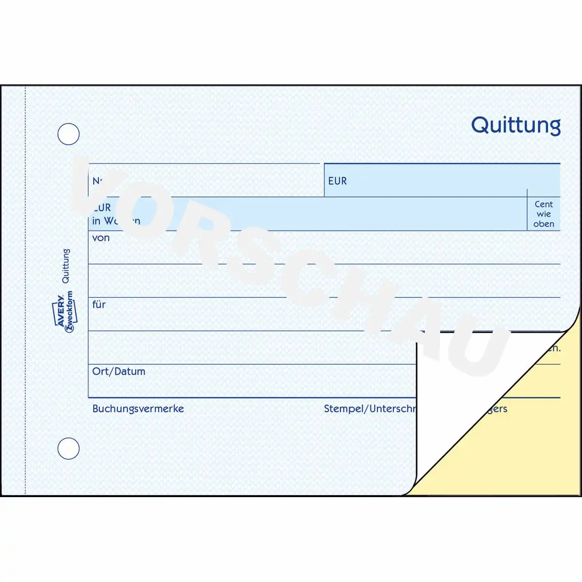 AVERY Zweckform Quittung Kleinunternehmer selbstdurchschreibend DIN A6 quer 2x40 Blatt-2