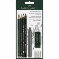 FABER-CASTELL Grafitstifte Set Pitt Graphite Stifte und Kreiden mit Zubehör