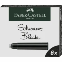 FABER-CASTELL Tintenpatrone 6 Stück - schwarz