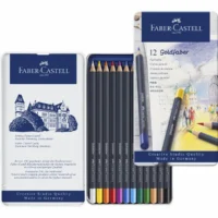 FABER-CASTELL Farbstifte 12 Stück Metalletui