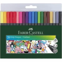 FABER-CASTELL Fineliner Grip 0,4mm - Kunststoffetui, 20 Stück