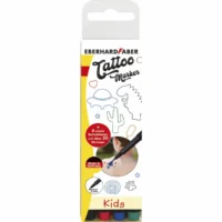 EBERHARD FABER Tattoostifte mit Schablone - Set Kids, 4 Stück