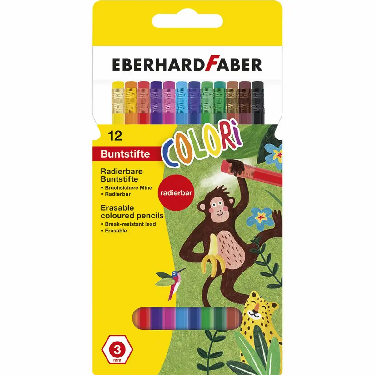 EBERHARD FABER Buntstifte Colori radierbar hexagonal 0