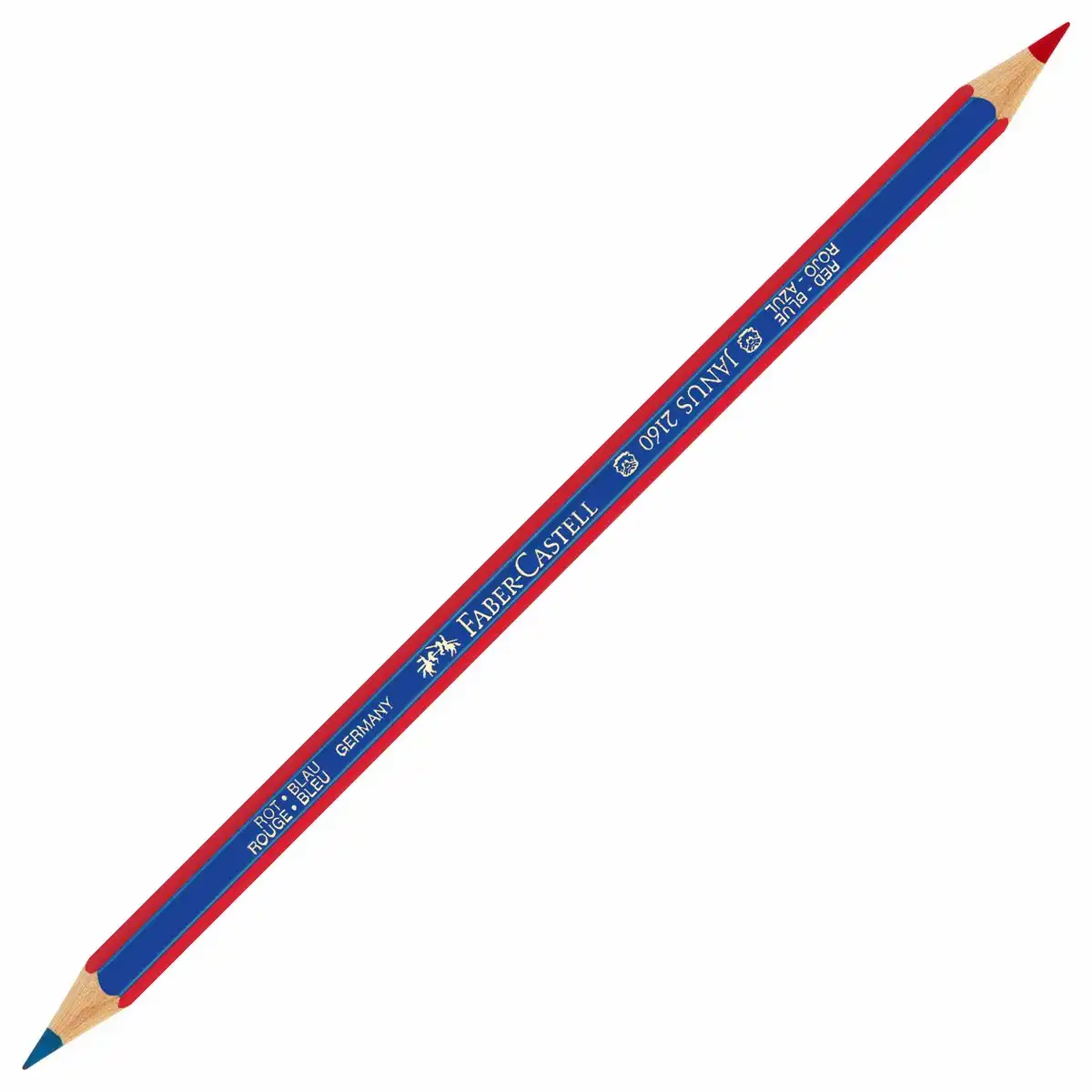 FABER-CASTELL Buntstift Janus doppelseitig rot/blau 12er Pack