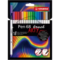 STABILO Filzstifte Pen 68 brush ARTY - 18 Stück Kartonetui