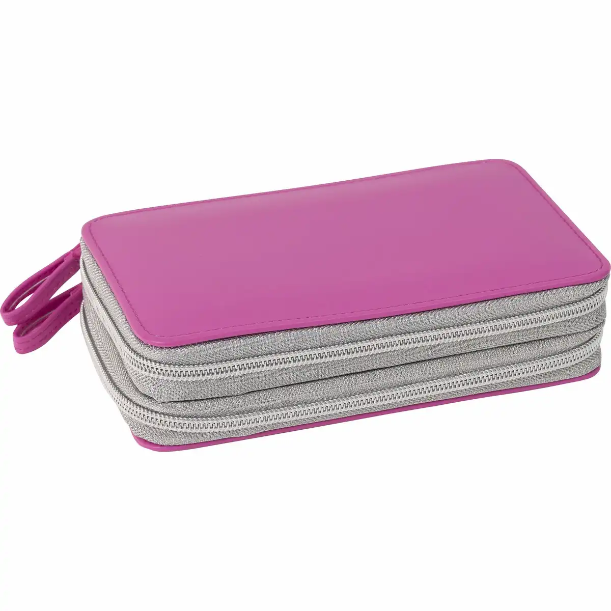10148815_00 EBERHARD FABER Schüleretui Doppeldecker Leder gefüllt pink 24 Teile