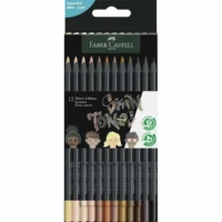 FABER-CASTELL Buntstifte Black Edition Skin Tones 12 Stück Kartonetui