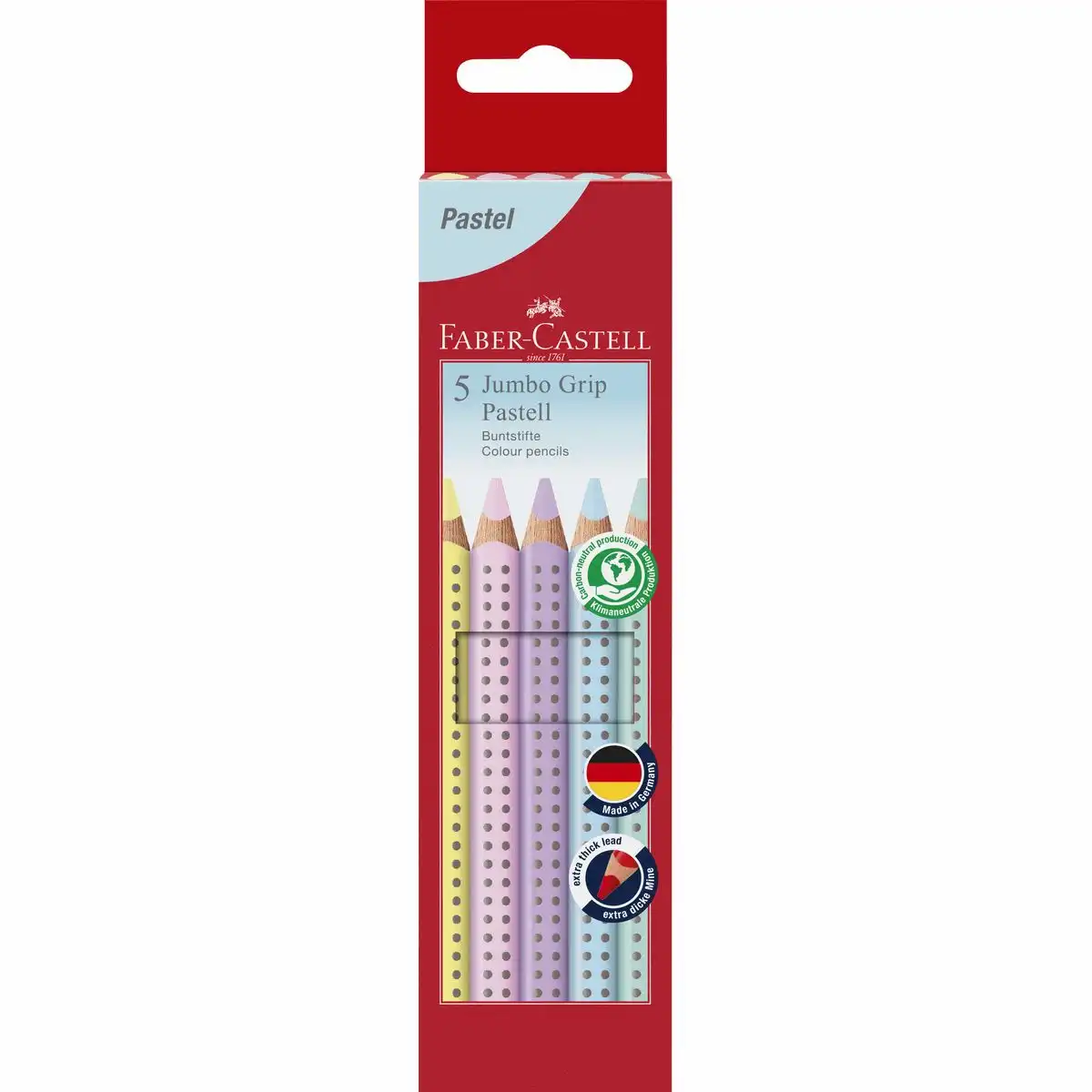 10154601_00 FABER-CASTELL Buntstifte Jumbo Grip pastell 5 Stück Kartonetui