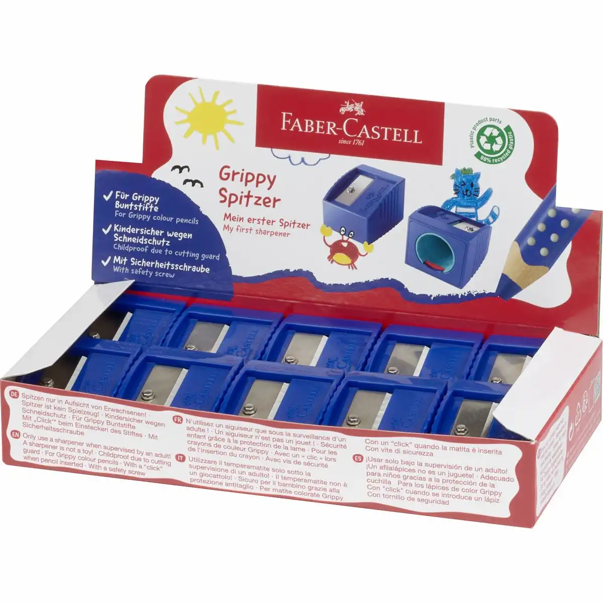 10160057_00 FABER-CASTELL Einzelspitzer Grippy Kunststoff
