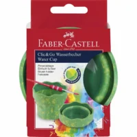 FABER-CASTELL Wasserbecher Clic&Go - marble grün