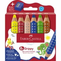 FABER-CASTELL Buntstifte Grippy mit Spitzer - 6 Stück