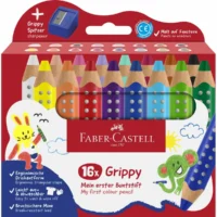 FABER-CASTELL Buntstifte Grippy mit Spitzer - 16 Stück