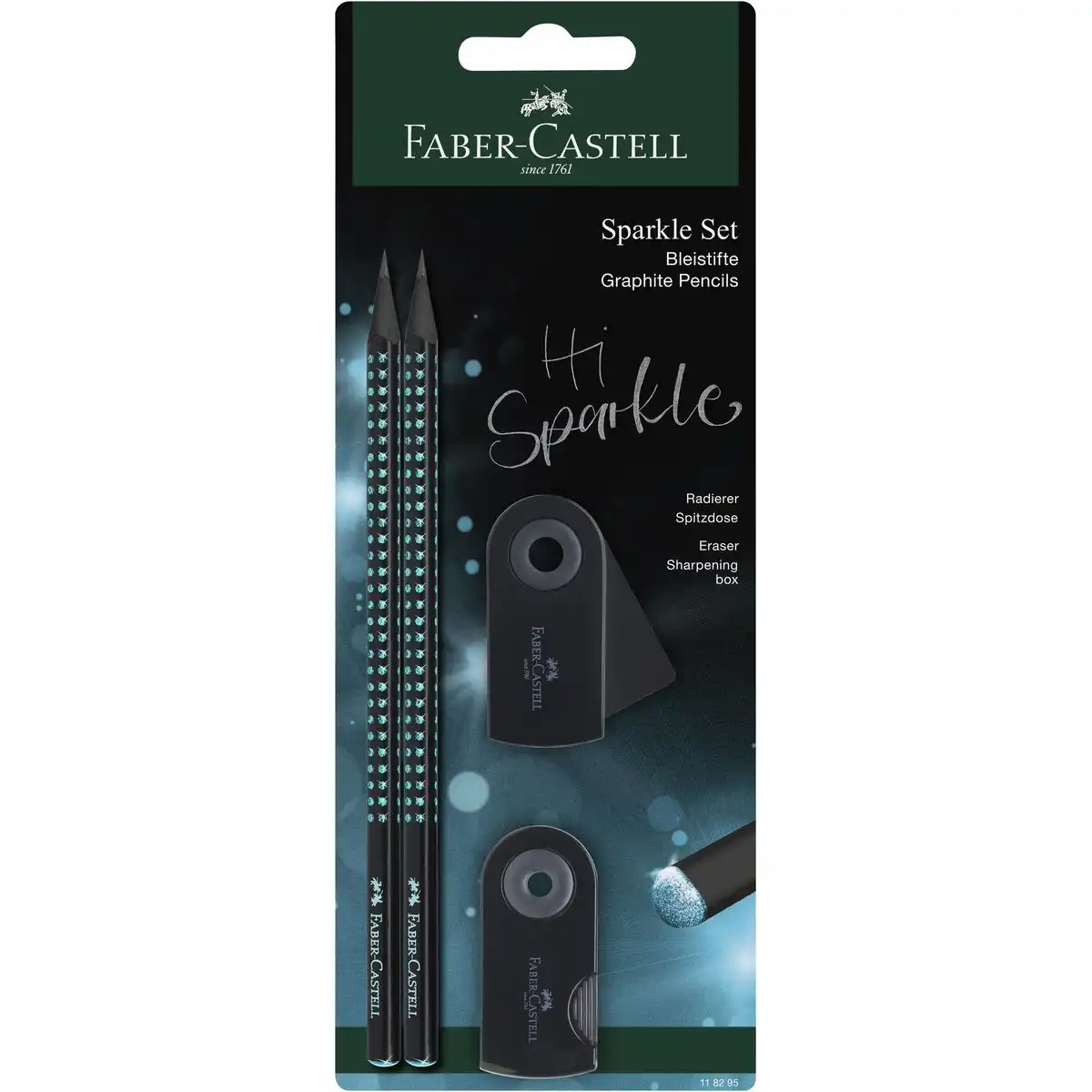 FABER-CASTELL Schreibset Sparkle Midnight ocean Blister