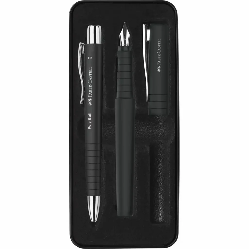 10160128_00 FABER-CASTELL Geschenkset Füller + Kugelschreiber Poly Ball Pen