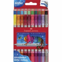 FABER-CASTELL Doppelfasermaler Glitzer Etui - 20 Stück