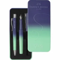 FABER-CASTELL Geschenkset Füller + Kugelschreiber Poly Ball Pen - buzzing blue