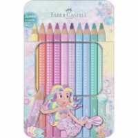 FABER-CASTELL Buntstifte Jumbo Sparkle pastell 10 Stück Metalletui