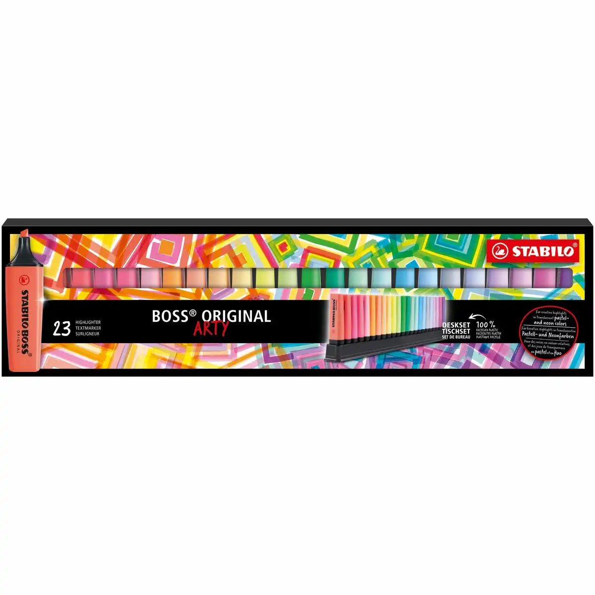 10208155_00 STABILO Textmarker BOSS ORIGINAL Tischset ARTY 23 Stück Kartonetui