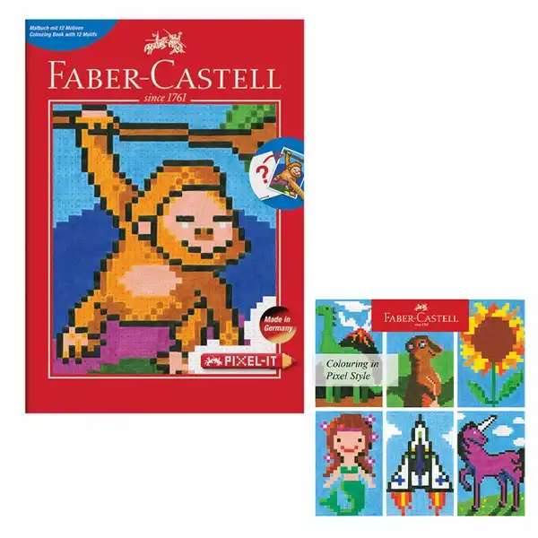 FABER-CASTELL Malbuch Pixel-It DIN A4 12 Seiten 10er Pack