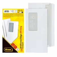 Idena Briefumschläge 75g/m² nassklebend DIN C6