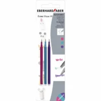 EBERHARD FABER Nachfüllmine für GelschreiberAnimal Erase it! 0,7mm 3 Stück - pink/lila/skyblue